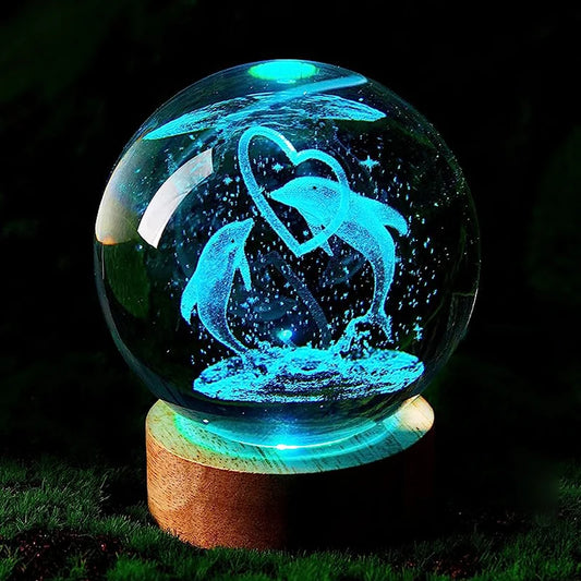 Dolphin Crystal Ball Night Light